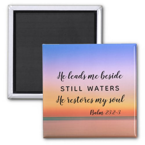 Psalm 23 Pink Beach iPhone  iPad case Magnet