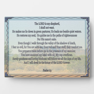 Psalm 23 plaque