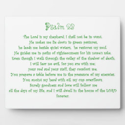 Psalm 23 Plaque | Zazzle