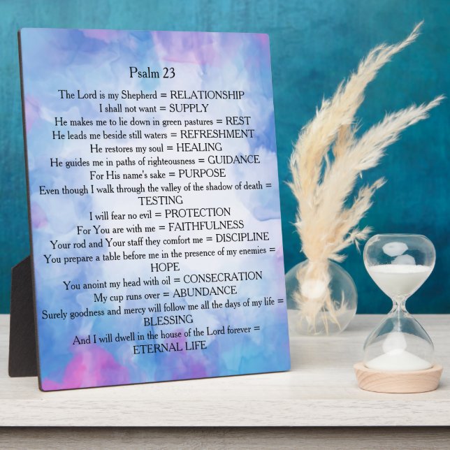 Psalm 23   plaque (Side)