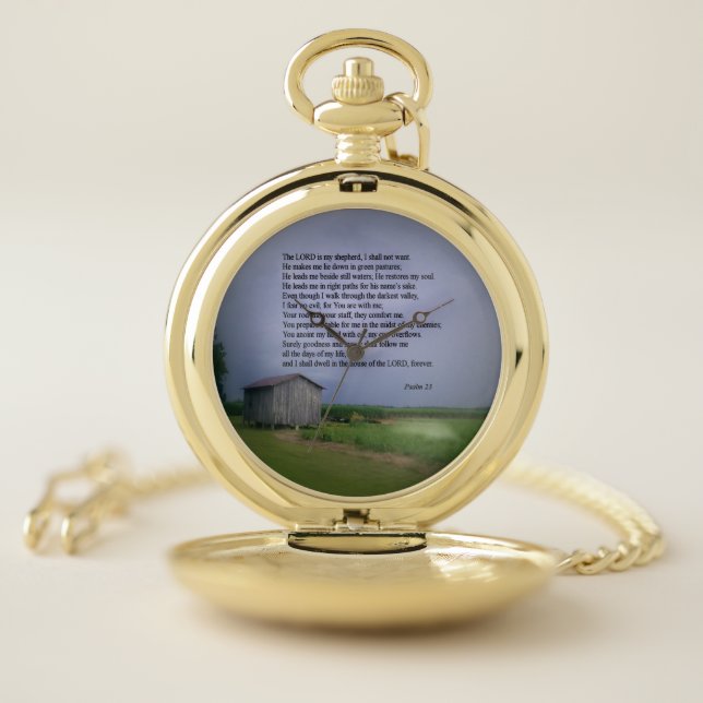 Psalm 23 pocket watch (Inside)