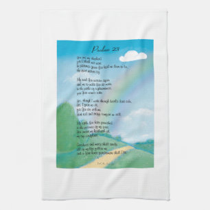 Psalm 23 Poem Towel