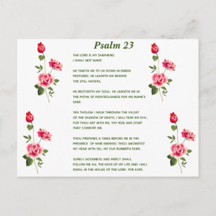 Psalm 23 postcard