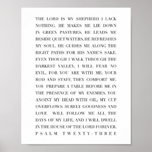 Psalm 23 poster