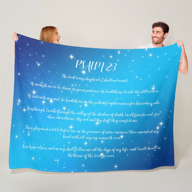 Psalm 23 Prayer Fleece Blanket (In Situ)