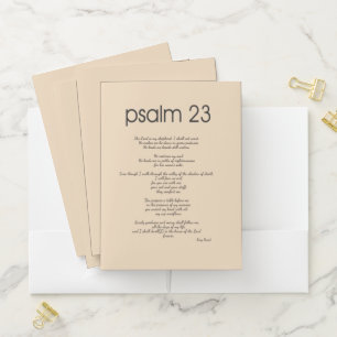 psalm 23 prayer pocket folder