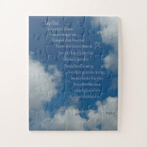 Psalm 23 Red Sky Oversized pieces _ Easy   Jigsaw Puzzle