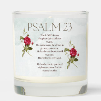 Psalm 23 Scented Candle, Vanilla Sandalwood Scented Candle