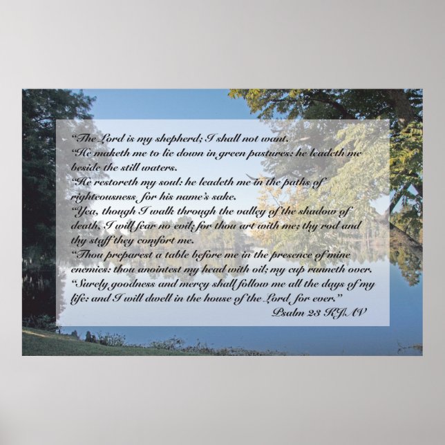 Psalm 23 Scripture Print (Front)