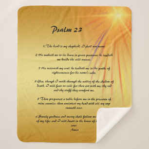 Psalm 23   sherpa blanket