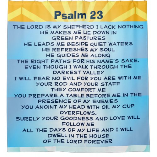 Psalm 23 shower curtain