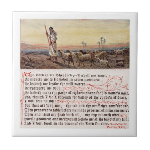 Psalm 23 SQ Ceramic Tile
