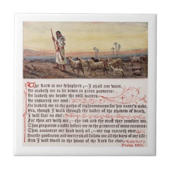 Psalm 23 Sq Ceramic Tile by PawsitiveDesigns at Zazzle