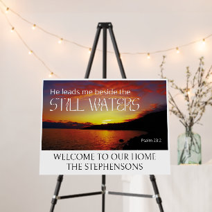 Psalm 23 STILL WATERS Christian Bible Welcome Foam Board