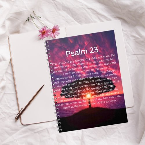 Psalm 23 Strength  Sunset Notebook