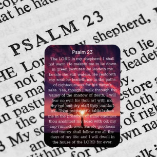 Psalm 23 Sunset Tree Magnet