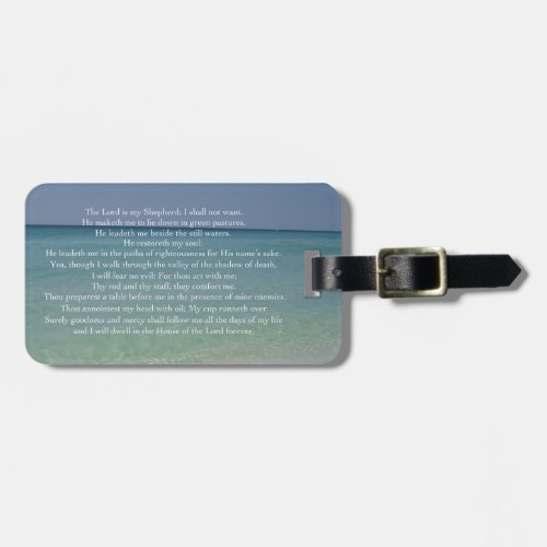 Psalm 23 The Lord is My Shepherd Beautiful Beach Luggage Tag