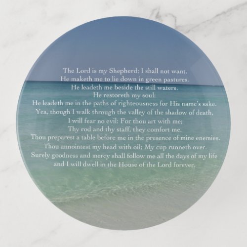 Psalm 23 The Lord is My Shepherd Beautiful Beach Trinket Tray