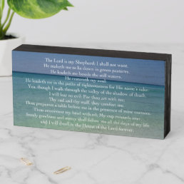 Psalm 23 The Lord is My Shepherd Beautiful Beach Wooden Box Sign