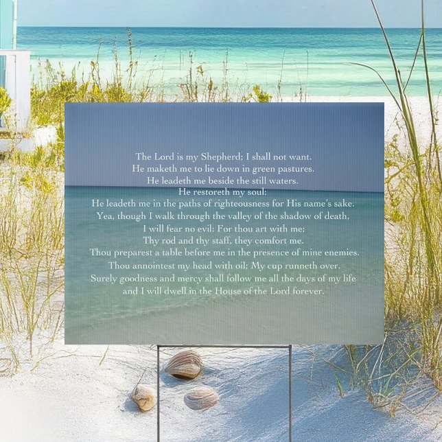 Psalm 23 The Lord is My Shepherd Beautiful Yard Sign (Creator Uploaded)