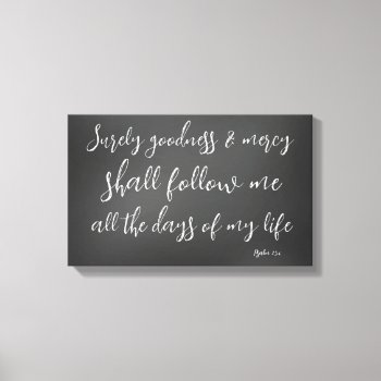Psalm 23 The Lord Is My Shepherd Bible Verse Canvas Print by QuoteLife at Zazzle