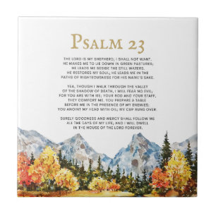 Psalm 23 The Lord is my Shepherd Ceramic Tile