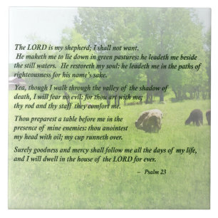 Psalm 23 The Lord Is My Shepherd Ceramic Tile