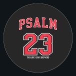 Psalm 23 The Lord Is My Shepherd Christian Footbal Classic Round Sticker<br><div class="desc">Psalm 23 The Lord Is My Shepherd Christian Football Lover</div>