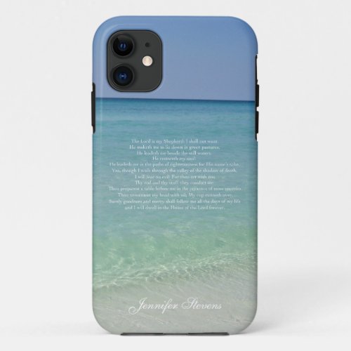 Psalm 23 The Lord is My Shepherd Custom Christian iPhone 11 Case