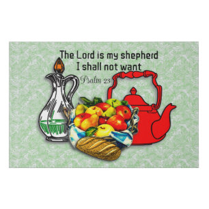 Psalm 23 The Lord Is My Shepherd I Shall Not Want Faux Canvas Print