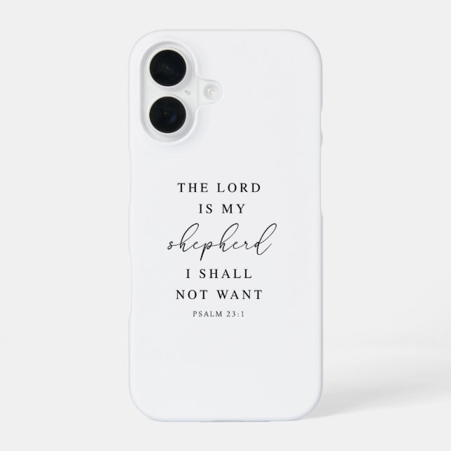 Psalm 23 The Lord is My Shepherd iPhone Case (Back)