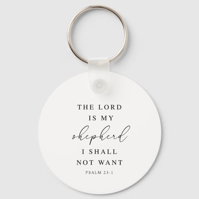 Psalm 23 The Lord is My Shepherd  Keychain (Front)