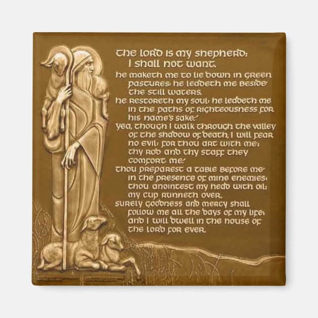 Psalm 23 The Lord is my Shepherd Magnet (Front)