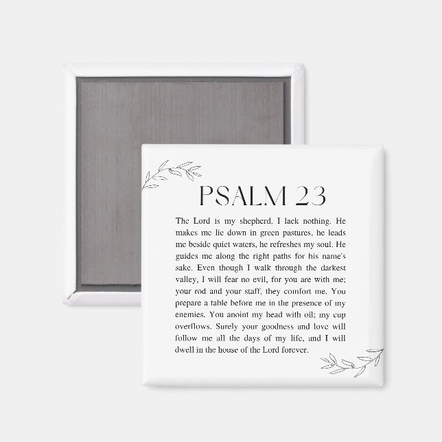 Psalm 23 The Lord is My Shepherd Magnet (Front/Back)