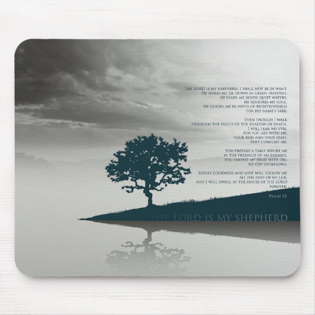 Psalm 23 - The LORD is my shepherd Mouse Pad (Front)