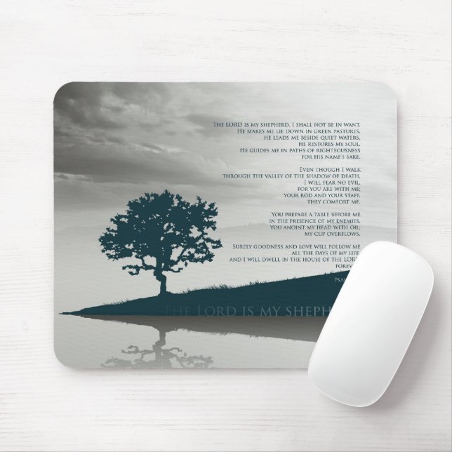 Psalm 23 - The LORD is my shepherd Mouse Pad (With Mouse)