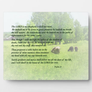 Psalm 23 The Lord Is My Shepherd Plaque