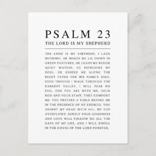 Psalm 23 The Lord is My Shepherd Postcard