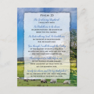 Psalm 23 - The Lord is my Shepherd Postcard