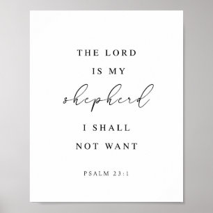 Psalm 23 The Lord is my Shepherd Poster