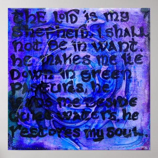 Psalm 23 - The Lord is My Shepherd Print