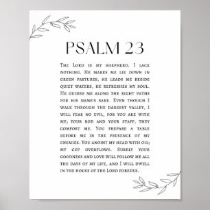 Psalm 23 The Lord is my Shepherd Poster