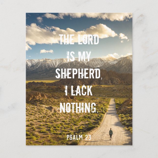 Psalm 23 The LORD is my shepherd, Scripture Poster Flyer (Front)