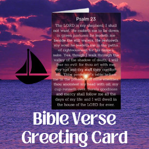 Psalm 23 The Lord Is My Shepherd Sunset  Cards