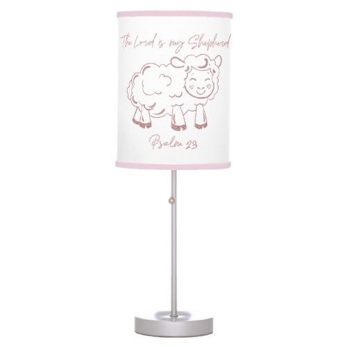 Psalm 23 The Lord is my Shepherd Verse Table Lamp