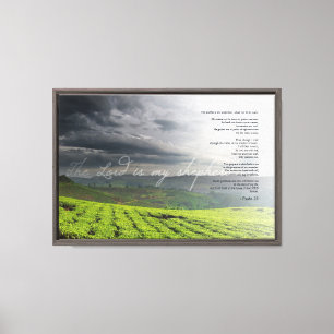 Psalm 23 The Lord Is My Shepherd Vineyard Art Canvas Print