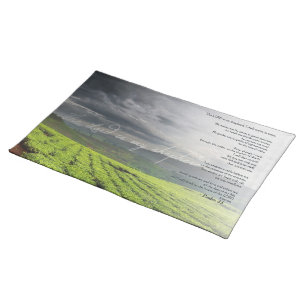 Psalm 23 The Lord Is My Shepherd Vineyard Art Cloth Placemat