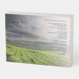 Psalm 23 The Lord Is My Shepherd Vineyard Art Wooden Box Sign