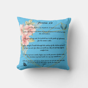 Psalm 23 throw pillow