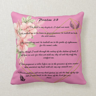 Psalm 23 throw pillow